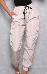 Stone Cuffed Cargo Trousers - Poppi