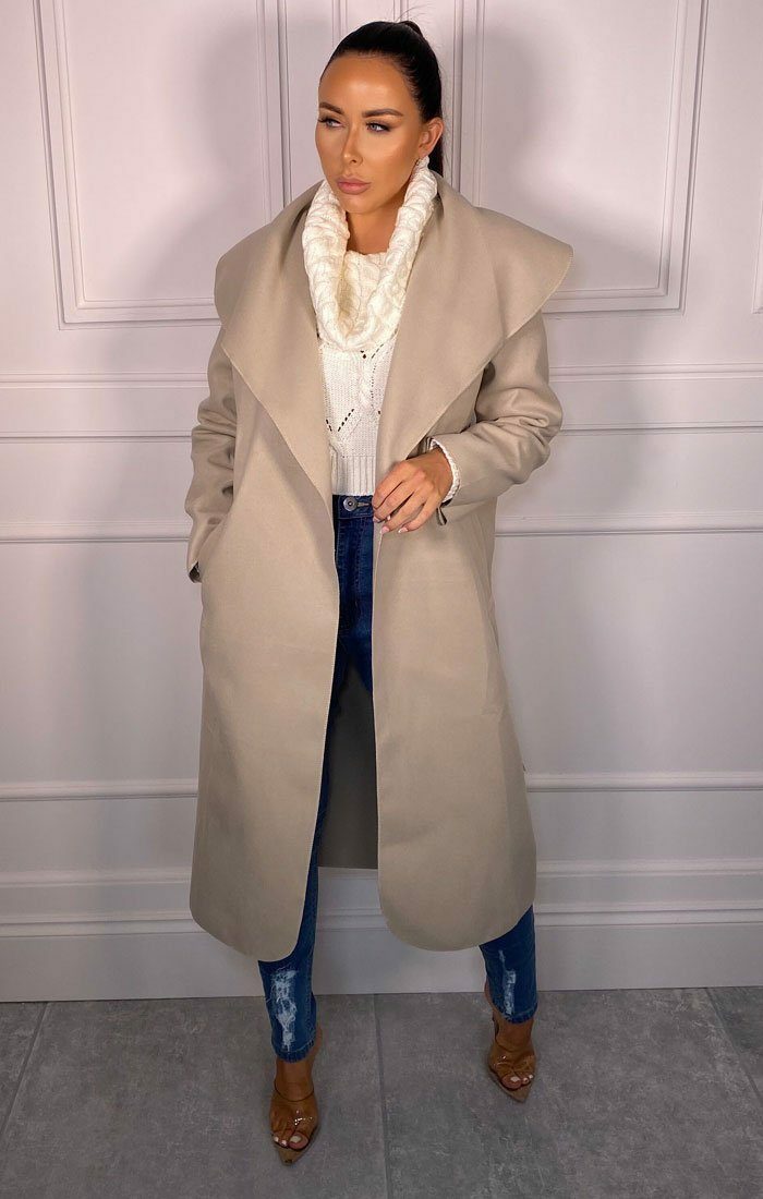Buy waterfall duster coat online in grey ladies waterfall duster