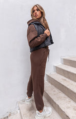 Black High Neck Sleeveless Zip Up Padded Crop Gilet - Rivkah